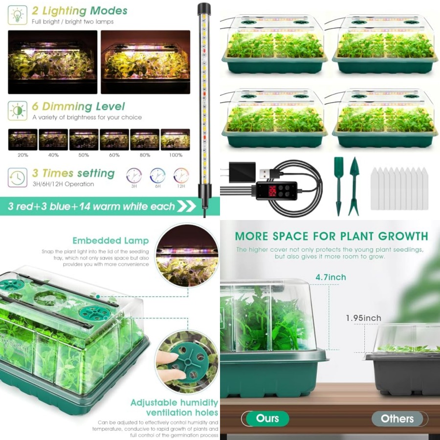 Plateau de semis avec lumière  - Humidity Dome Kit avis et prix